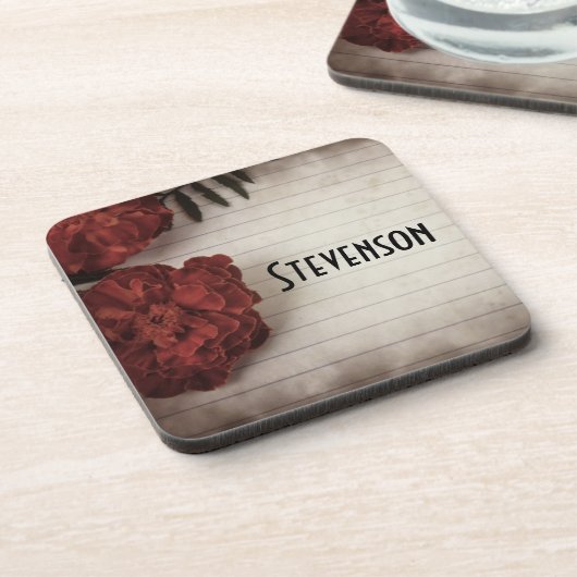 Aangepaste rode ventilator in de herfst van gelijn bier onderzetter (Linkerzijde)