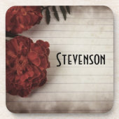 Aangepaste rode ventilator in de herfst van gelijn bier onderzetter (Voorkant)