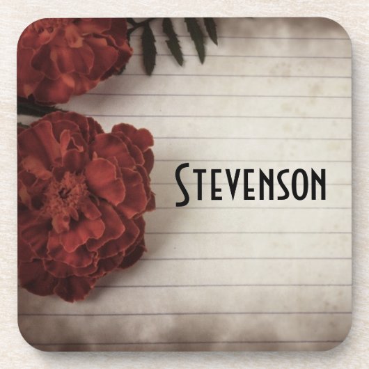 Aangepaste rode ventilator in de herfst van gelijn bier onderzetter (Voorkant)