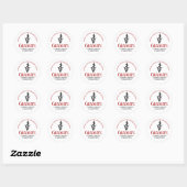 Aangepaste Rode Veterinaire School Graduation Part Ronde Sticker (Vel)