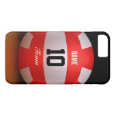Aangepaste Rode Volleybal Case-Mate iPhone Case (Achterkant (Horizontaal))