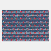 Aangepaste Rode Witte Dag Inpakpapier Vel (Voorkant 3)