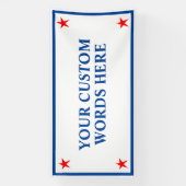 Aangepaste rode witte en blauwe banner (Verticaal)