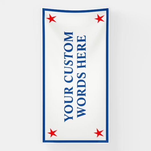 Aangepaste rode witte en blauwe banner (Verticaal)