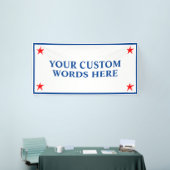 Aangepaste rode witte en blauwe banner (Beurs)