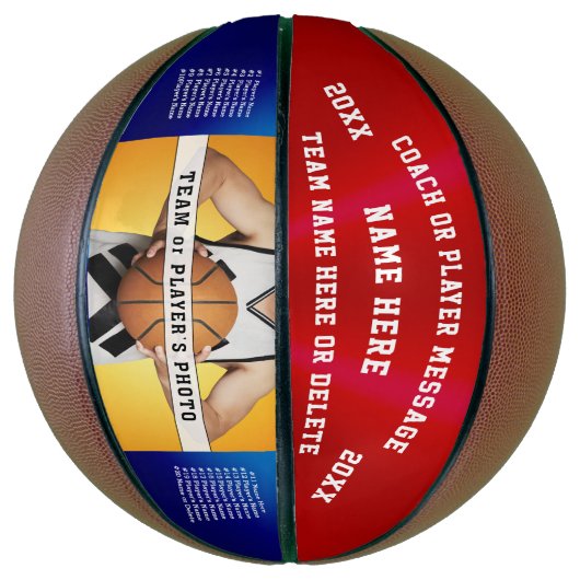Aangepaste rode, witte en blauwe Basketball-bal Basketbal (Verticaal)