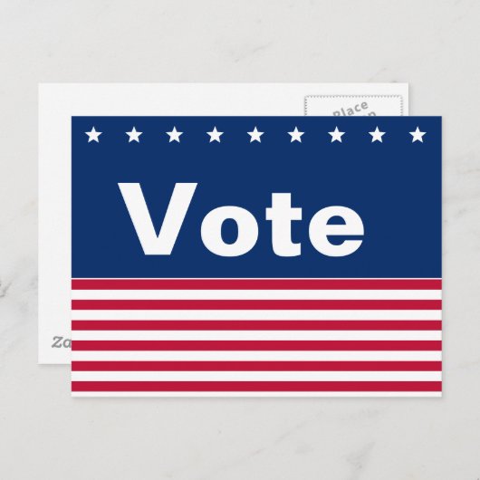 Aangepaste rode witte en blauwe sterren en stripes briefkaart (Voorkant / Achterkant)