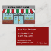 Aangepaste rode witte groene pizza visitekaartjes (Voorkant / Achterkant)