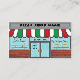 Aangepaste rode witte groene pizza visitekaartjes