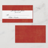 Aangepaste Rode Witte Kerst Wedding Place Card Plaatskaartje (Voorkant / Achterkant)