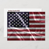 Aangepaste Rode Witte Strepen Sterrenblauw Amerika Briefkaart (Voorkant / Achterkant)