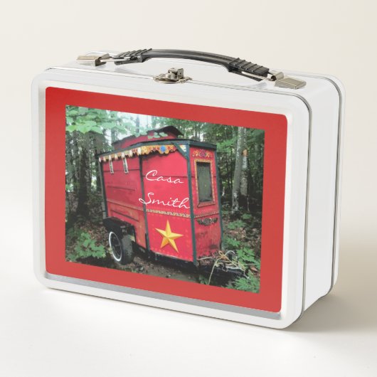Aangepaste Rode Zigeuner mini caravan Thunder_Cove (Voorkant)
