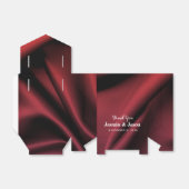 Aangepaste rode zijde bruiloft gunst doos bedankdoosjes (Uitgevouwen)