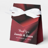 Aangepaste rode zijde bruiloft gunst doos bedankdoosjes (Voorkant Zijde)