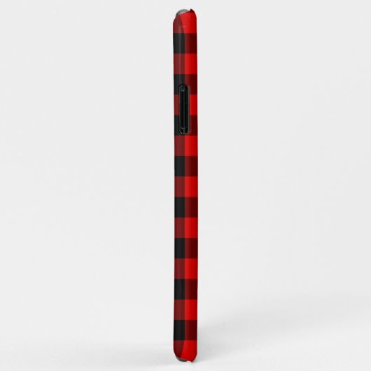 Aangepaste rode zwarte buffelboorgaansteker Case-Mate iPhone case (Achterkant/rechts)