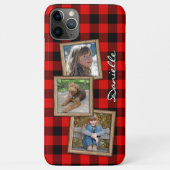 Aangepaste rode zwarte buffelboorgaansteker Case-Mate iPhone case (Achterkant)