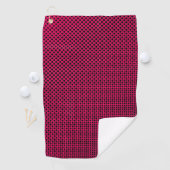Aangepaste Rode Zwarte Gepersonaliseerde Golfer Golfhanddoek (Insitu)