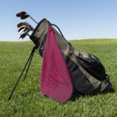 Aangepaste Rode Zwarte Gepersonaliseerde Golfer Golfhanddoek (Groen)