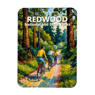 Aangepaste Rodehout Familie Fietsen Van Gogh Kleur Magneet