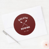 Aangepaste Roeiclub Bemanning Ronde Sticker (Envelop)
