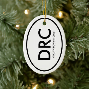 Aangepaste Roeiclub Keramisch Ornament