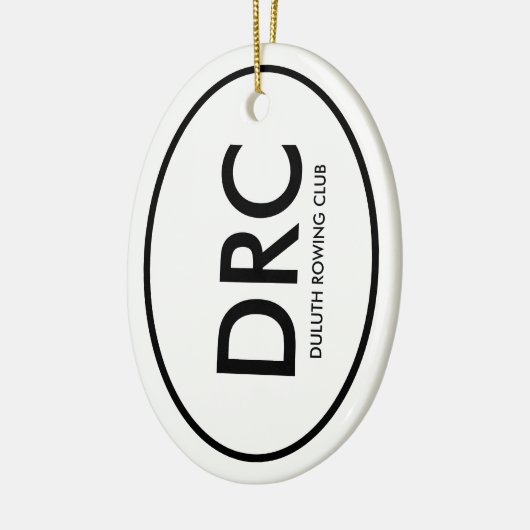 Aangepaste Roeiclub Keramisch Ornament (Links)
