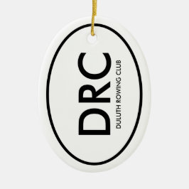 Aangepaste Roeiclub Keramisch Ornament