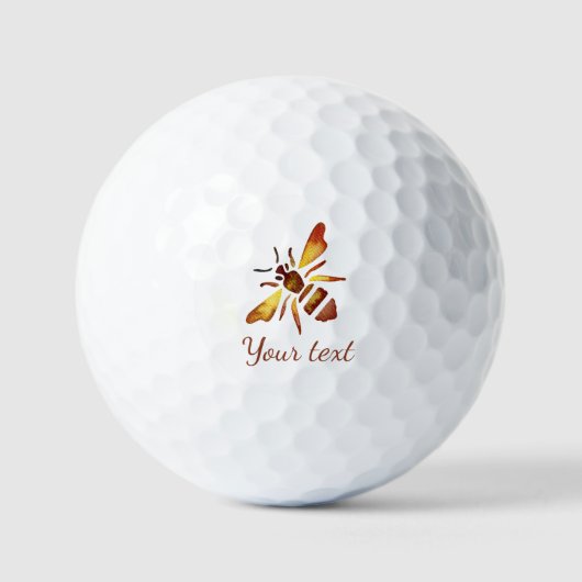 Aangepaste roestige bruine gele antieke bij golfballen (Voorkant)