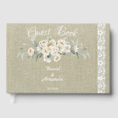 Aangepaste roestige mooie bruine textuur Kant Gastenboek (Voorkant)