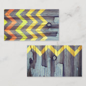 aangepaste roestrijke chevron-visitekaartje visitekaartje (Voorkant / Achterkant)