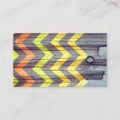 aangepaste roestrijke chevron-visitekaartje visitekaartje (Voorkant)