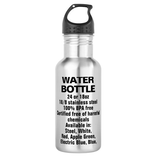 Aangepaste, roestvrijstalen waterfles (Voorkant)