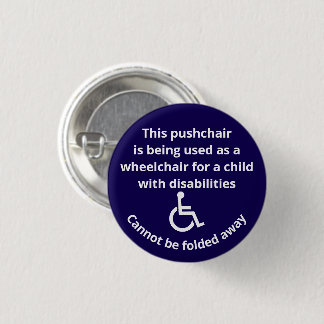 Aangepaste Rolstoel Buggy Kan Niet Worden Ingeklap Ronde Button 3,2 Cm