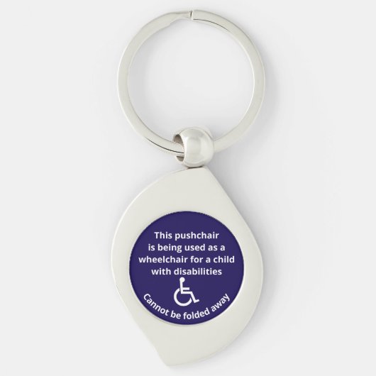 Aangepaste Rolstoel Buggy Kan Niet Worden Ingeklap Sleutelhanger (Voorkant)