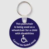 Aangepaste Rolstoel Buggy Kan Niet Worden Ingeklap Sleutelhanger (Voorkant)