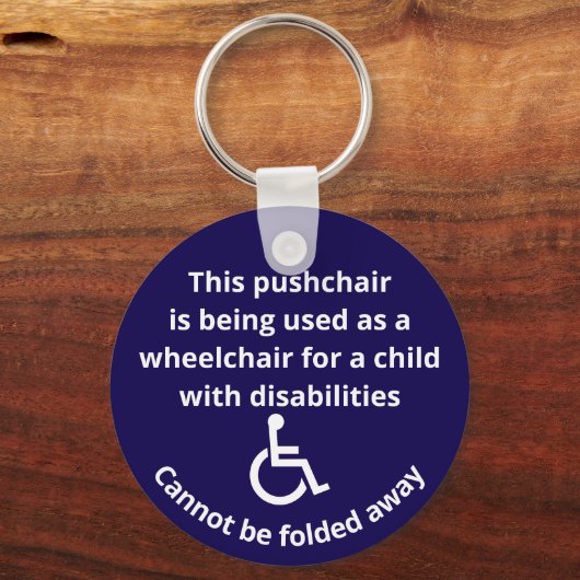 Aangepaste Rolstoel Buggy Kan Niet Worden Ingeklap Sleutelhanger (Voorkant)