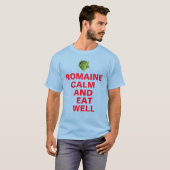 aangepaste romaine kalm en eet heel grappig shirt (Voorkant volledig)