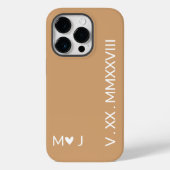 Aangepaste Roman Numerals Telefoonhoes, Jubileum G Case-Mate iPhone Case (Achterkant)