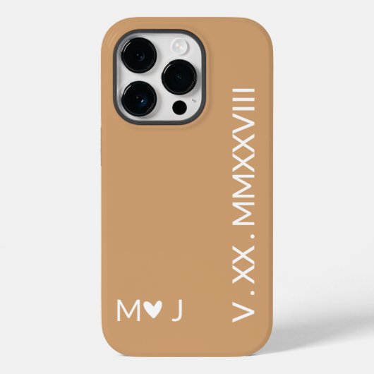 Aangepaste Roman Numerals Telefoonhoes, Jubileum G Case-Mate iPhone Case (Achterkant)