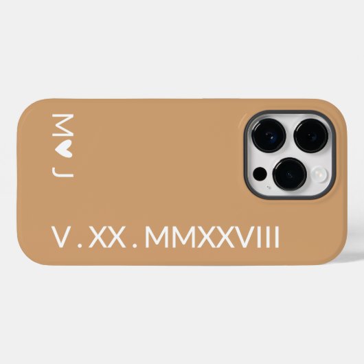 Aangepaste Roman Numerals Telefoonhoes, Jubileum G Case-Mate iPhone Case (Achterkant (horizontaal))