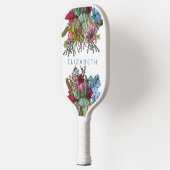 Aangepaste romantische Australische zomerbloemen Pickleball Paddle (Links)