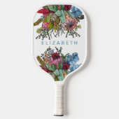 Aangepaste romantische Australische zomerbloemen Pickleball Paddle (Achterkant)