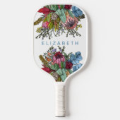 Aangepaste romantische Australische zomerbloemen Pickleball Paddle (Voorkant)