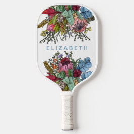 Aangepaste romantische Australische zomerbloemen Pickleball Paddle