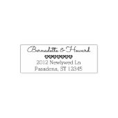 Aangepaste romantische bruiloft | Hearts Retouradr Zelfinktende Stempel (Design)