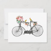 Aangepaste Romantische  fietsbloemen Notitiekaartje (Achterkant)