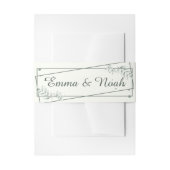 Aangepaste romantische groene bladeren uitnodigingen wikkel (Voorkant Voorbeeld)