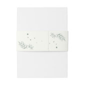 Aangepaste romantische groene bladeren uitnodigingen wikkel (Achterkant Voorbeeld)