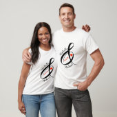 Aangepaste Romantische Initialen Eerste namen Hart T-shirt (Unisex)