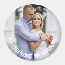 Aangepaste romantische koppel foto met namen en li